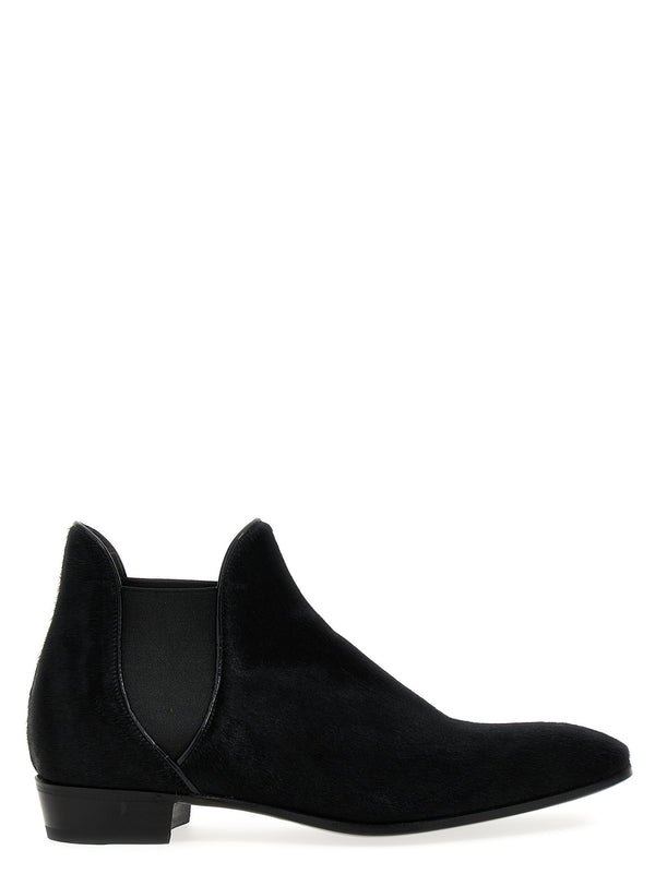 حذاء تشيلسي من شعر العجل Lidfort — أسود