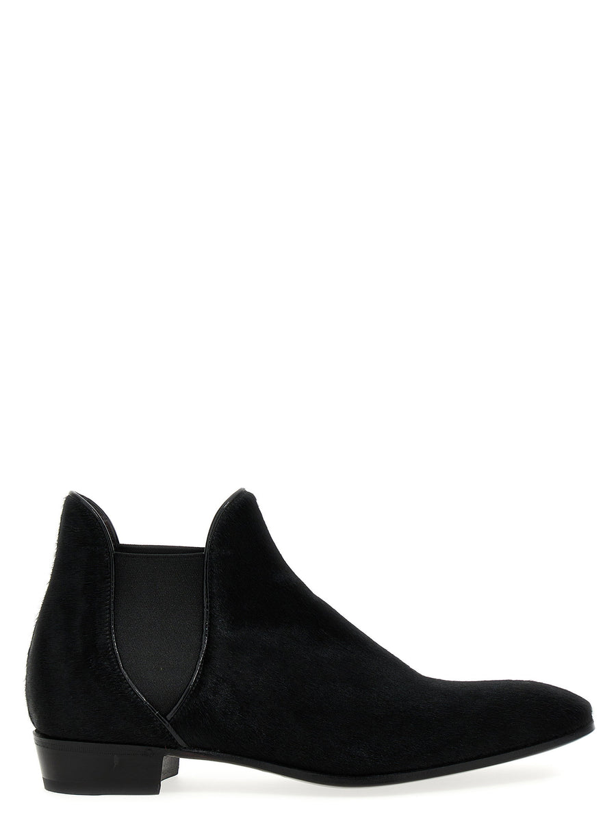Lidfort Calf Hair Chelsea Boot — Black