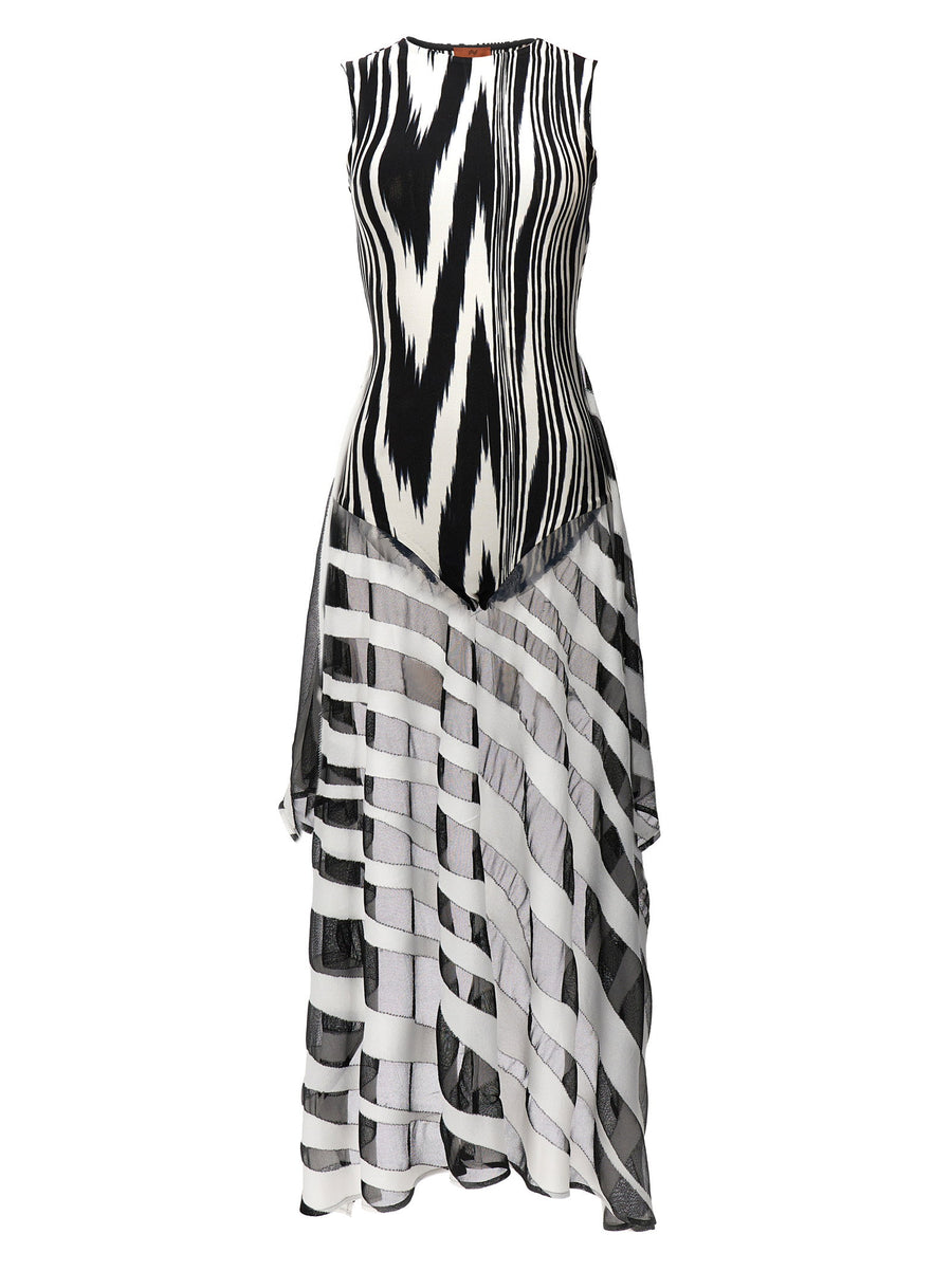 Missoni Phantom Print Viscose Bodysuit — Black