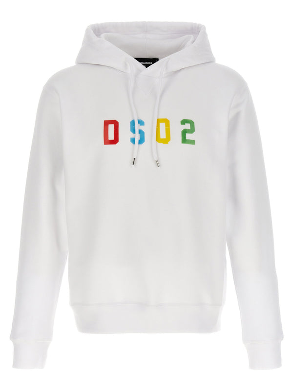 حذاء رياضي شعار هودي مطاطي من Dsquared2 — أبيض