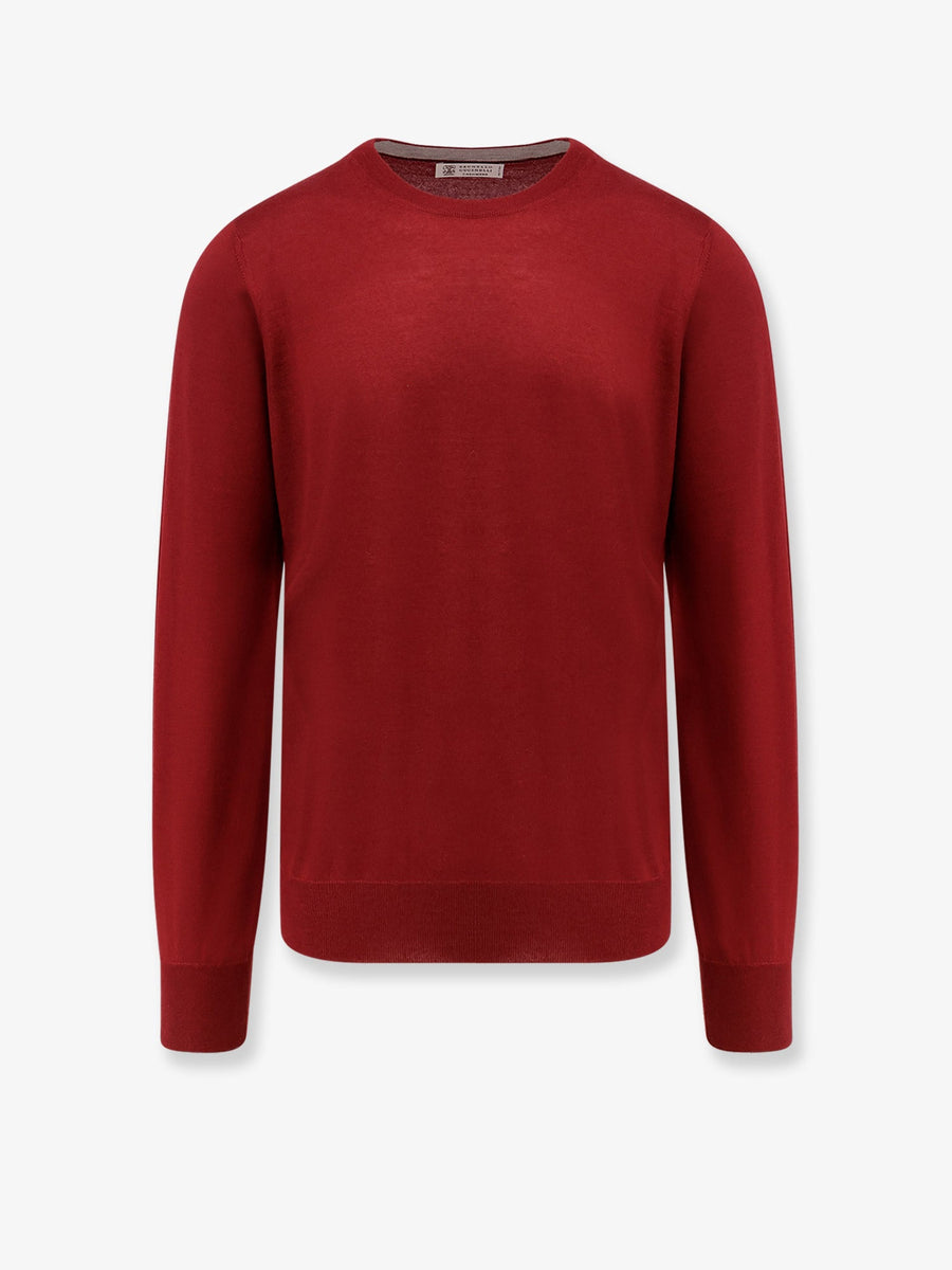 Crew-Neck Sweater Cashmere And Silk Red
