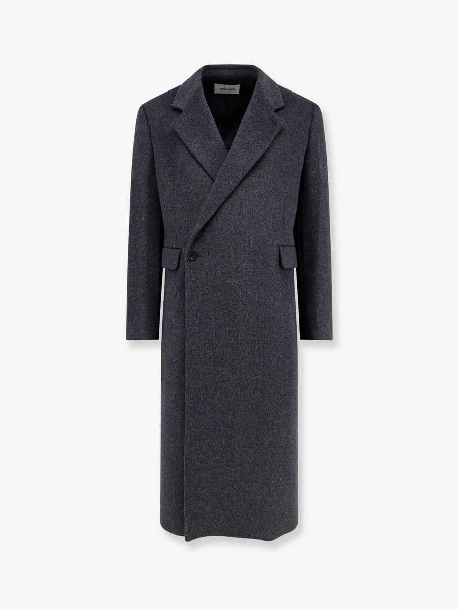Tailored Wool And Cashmere Coat Grey Shell