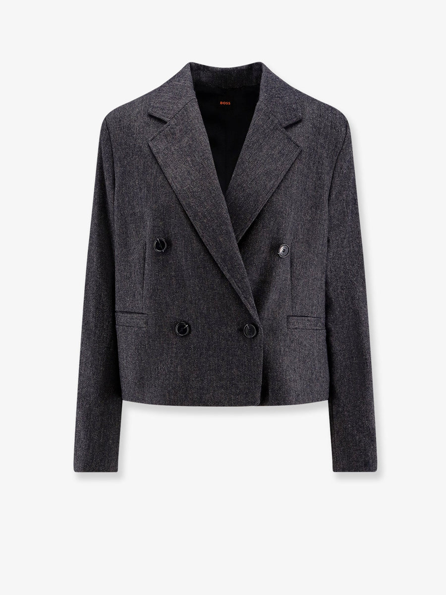 Blazer Jafleni Wool-Blend Blue Polyester Blazers