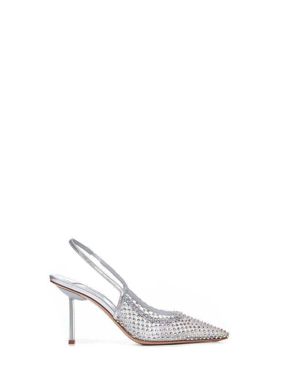 Sandals Embrace Silver Lamé Polyamide Pumps
