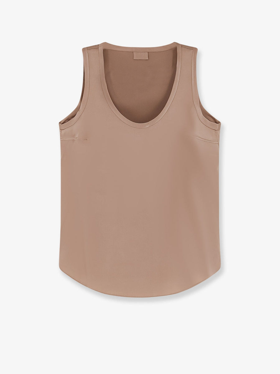 Stretch Silk Tank Top Beige T-shirts & Jerseys