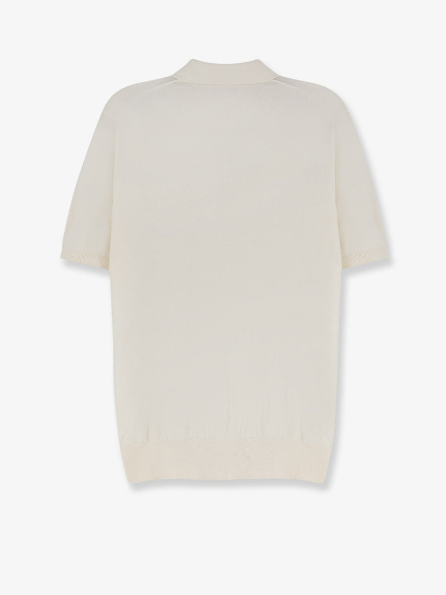 Polo Shirt Cotton-Silk White