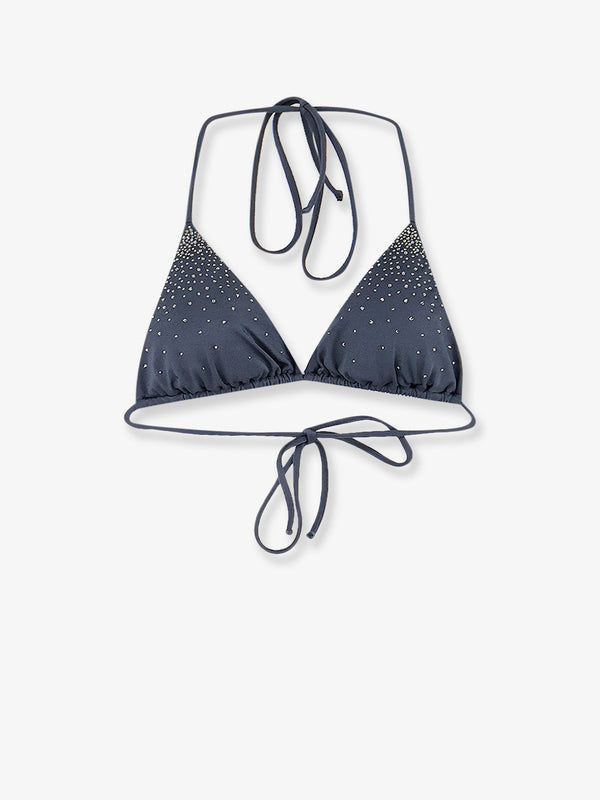 Bikini Top Annabelle Blue Polyamide Swimwear