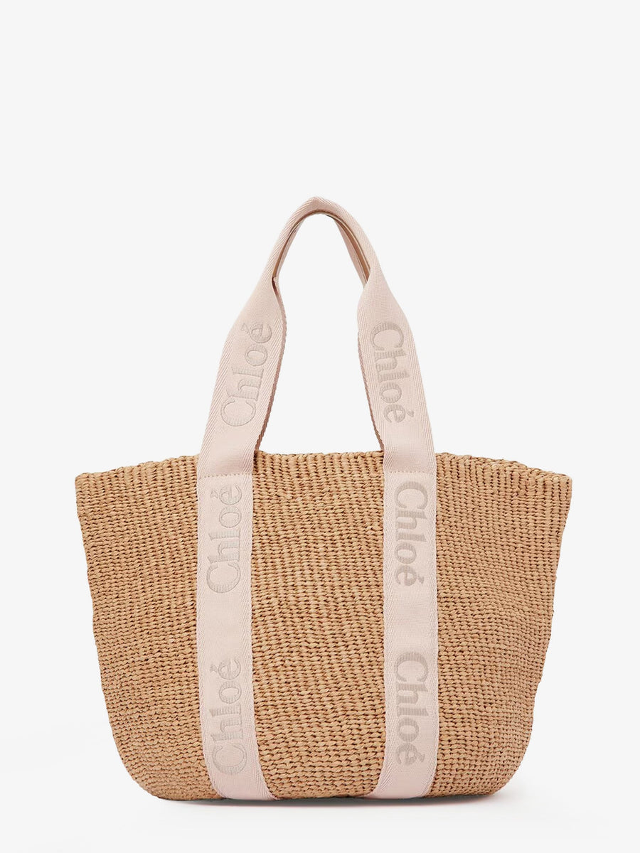 Shoulder Bag Woody Raffia Brown Raffia/leather