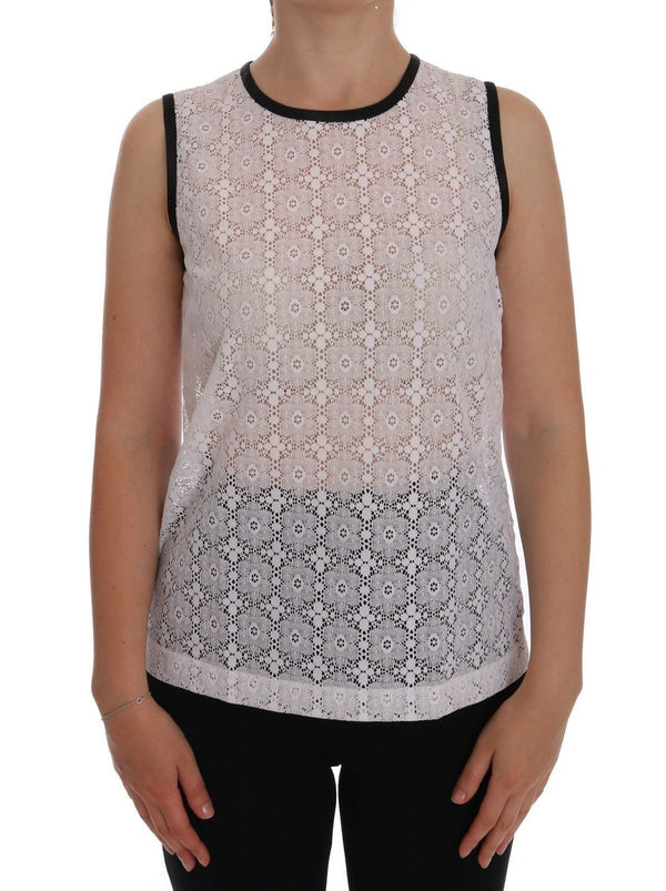 Dolce & Gabbana 100% Nylon tank top in white