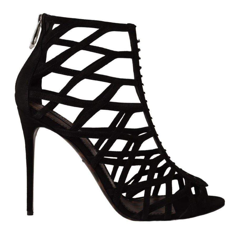 Dolce & Gabbana 100% Leather suede sandal in black