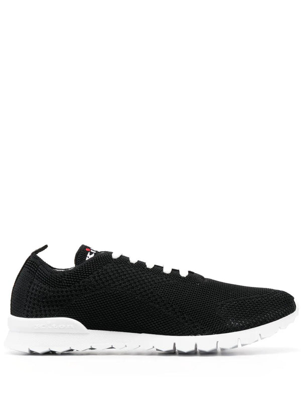 Kiton Outer: Cotton 90% sneaker in black