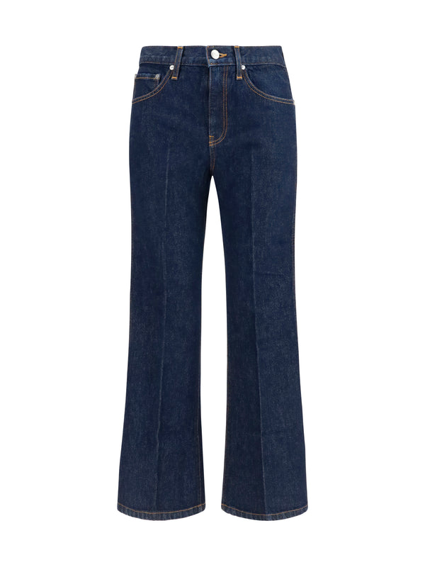 Khaite 100% Cotton jeans in navy