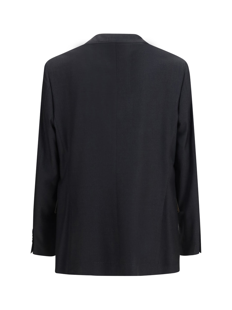 Jacket Houndstooth Anthracite Merino Wool