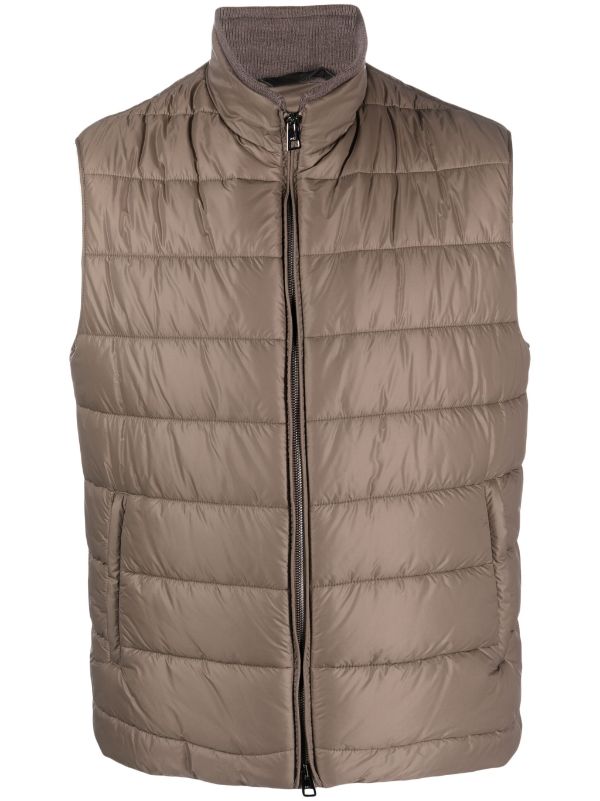 Manzoni24 Outer: Polyamide 100%; Lining: Polyester 100% vest in taupe