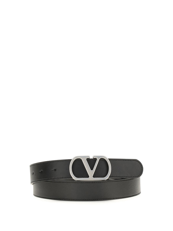 Valentino Garavani 100% Calf Leather Bos Taurus belt in black