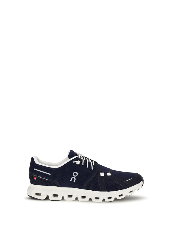 On Upper: 100% recycled polyester; Sole: 100% rubber sneaker in navy