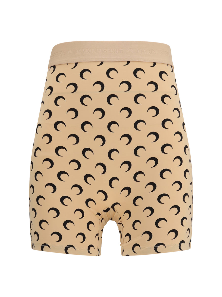 Technical Stretch Fabric Shorts Tan Polyamide; Elastane Bermuda