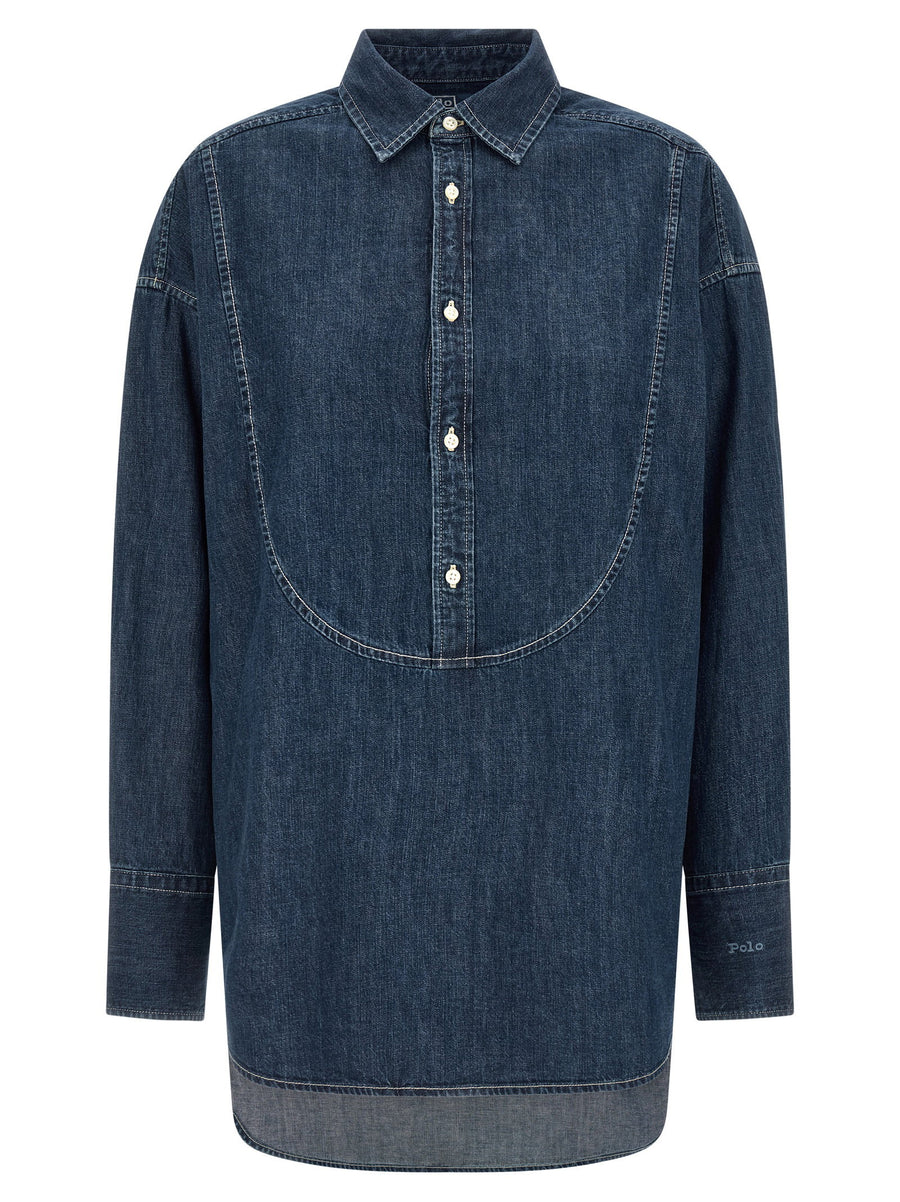 Polo Ralph Lauren Trompe l'Oeil Denim Shirt — Blue