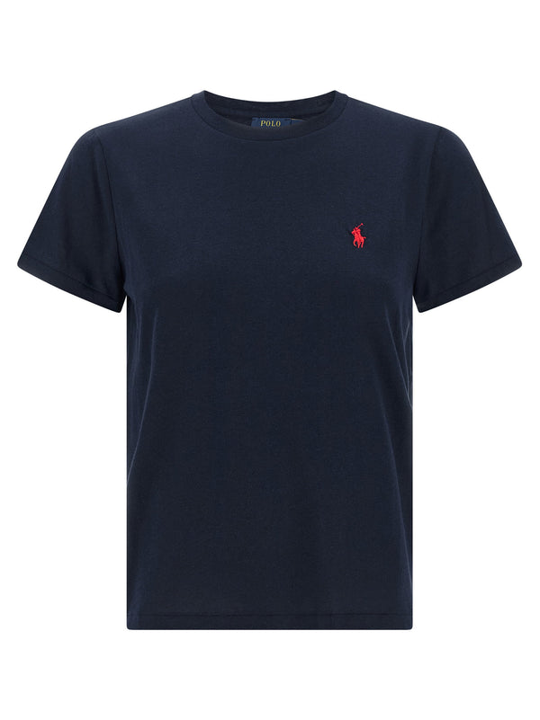 Polo Ralph Lauren Logo-Embroidered Cotton T-shirt — Navy