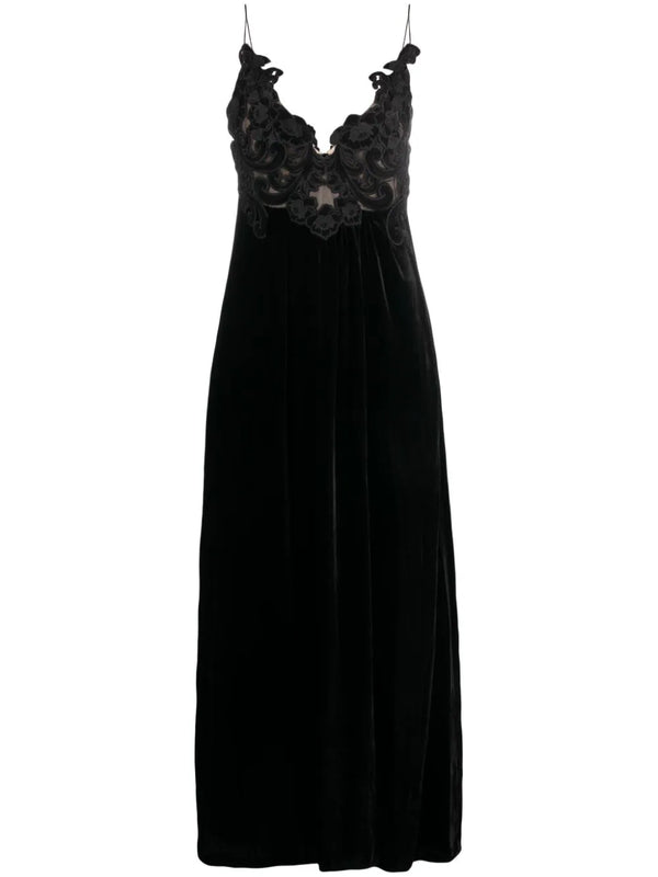 Zimmermann Silk blend velvet with polyester dress in black