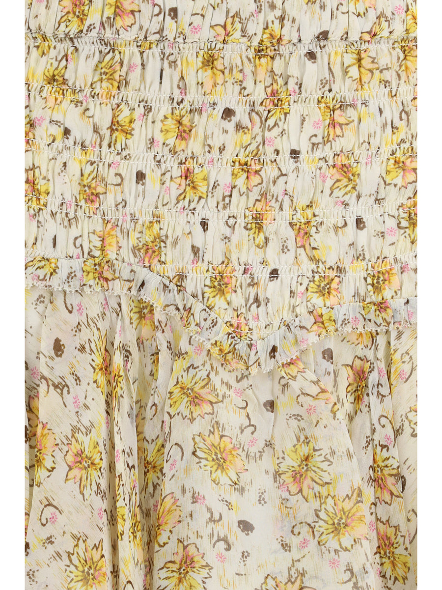 Skirt Fiala Light Yellow-Ecru Yellow/ecru Viscose