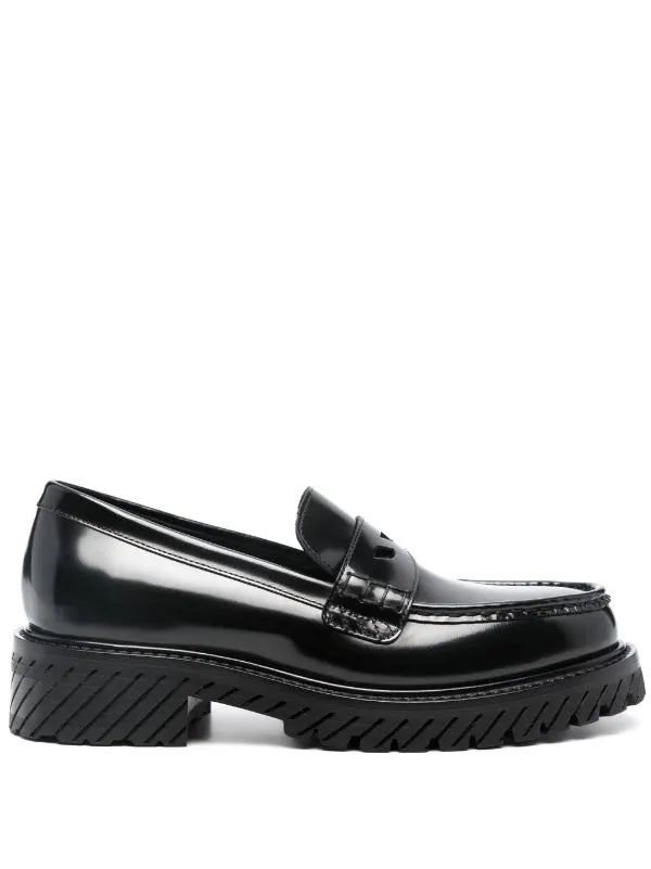 Off-White Outer: Calf Leather 100% loafers in black