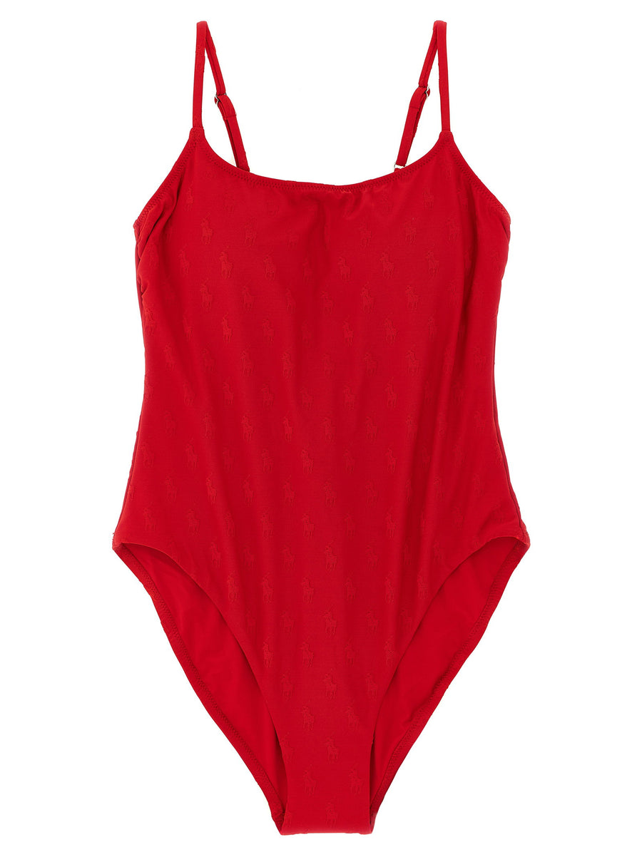 Polo Ralph Lauren Kennedy One-Piece Swimsuit — Red