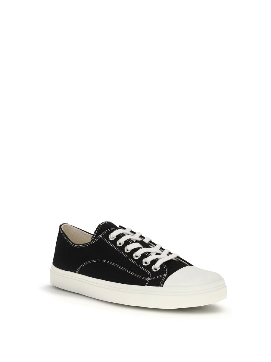 Sneakers Couture Canvas Black Upper: Cotton Trainers