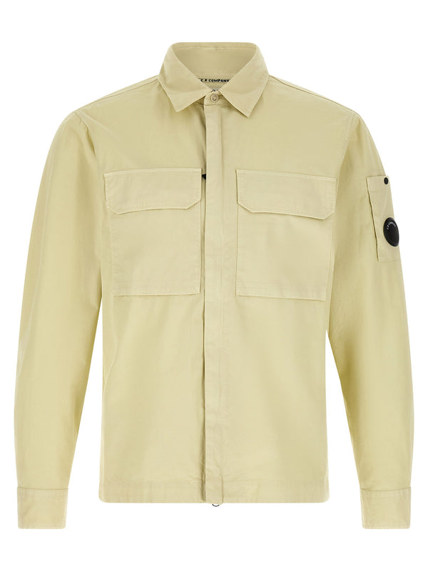 C.p. Company Pure cotton gabardine overshirt in beige
