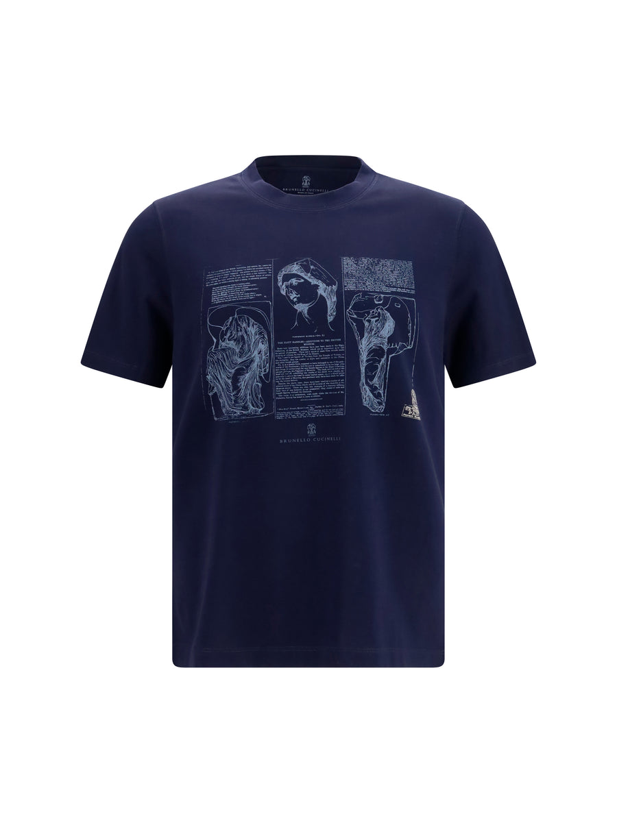 T-Shirt Cotton Printed Grey T-shirts