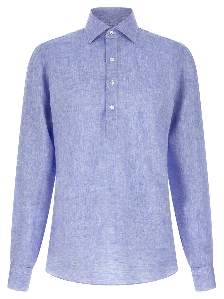 Borriello Linen Blouse — Blue
