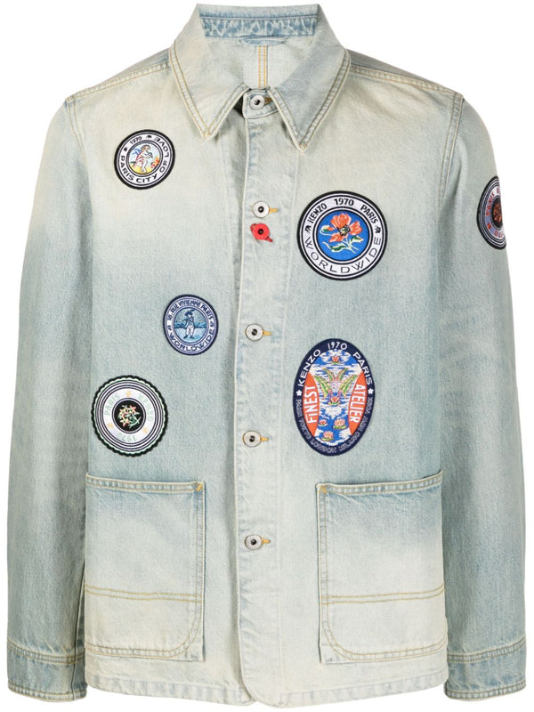 Kenzo Cotton 100% jacket in light blue