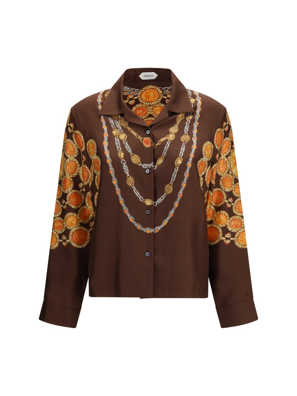 Versace Silk shirt in brown