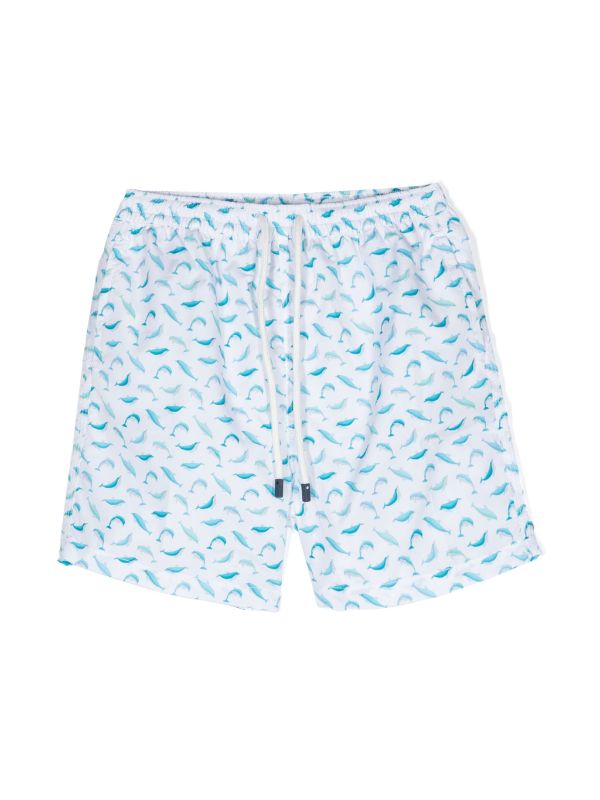 Fedeli Recycled Polyester 100% swim shorts in white