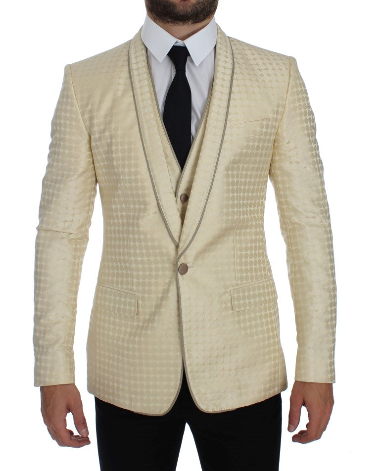 Dolce & Gabbana 58% Polyester blazer in beige