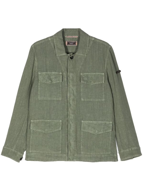 Peserico Linen/Flax 100% shirt in green