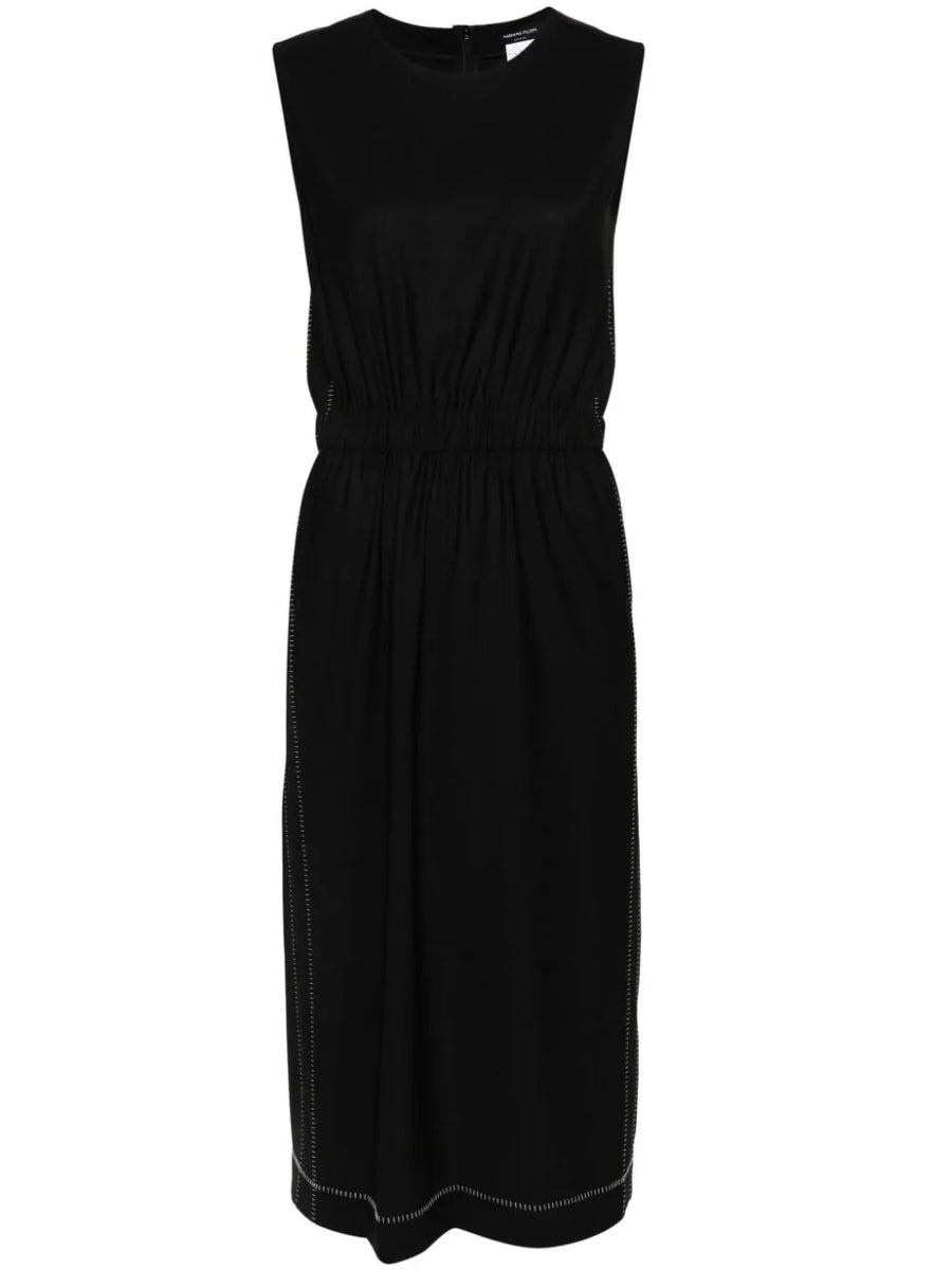 Fabiana Filippi Virgin Wool 75% midi dress in black