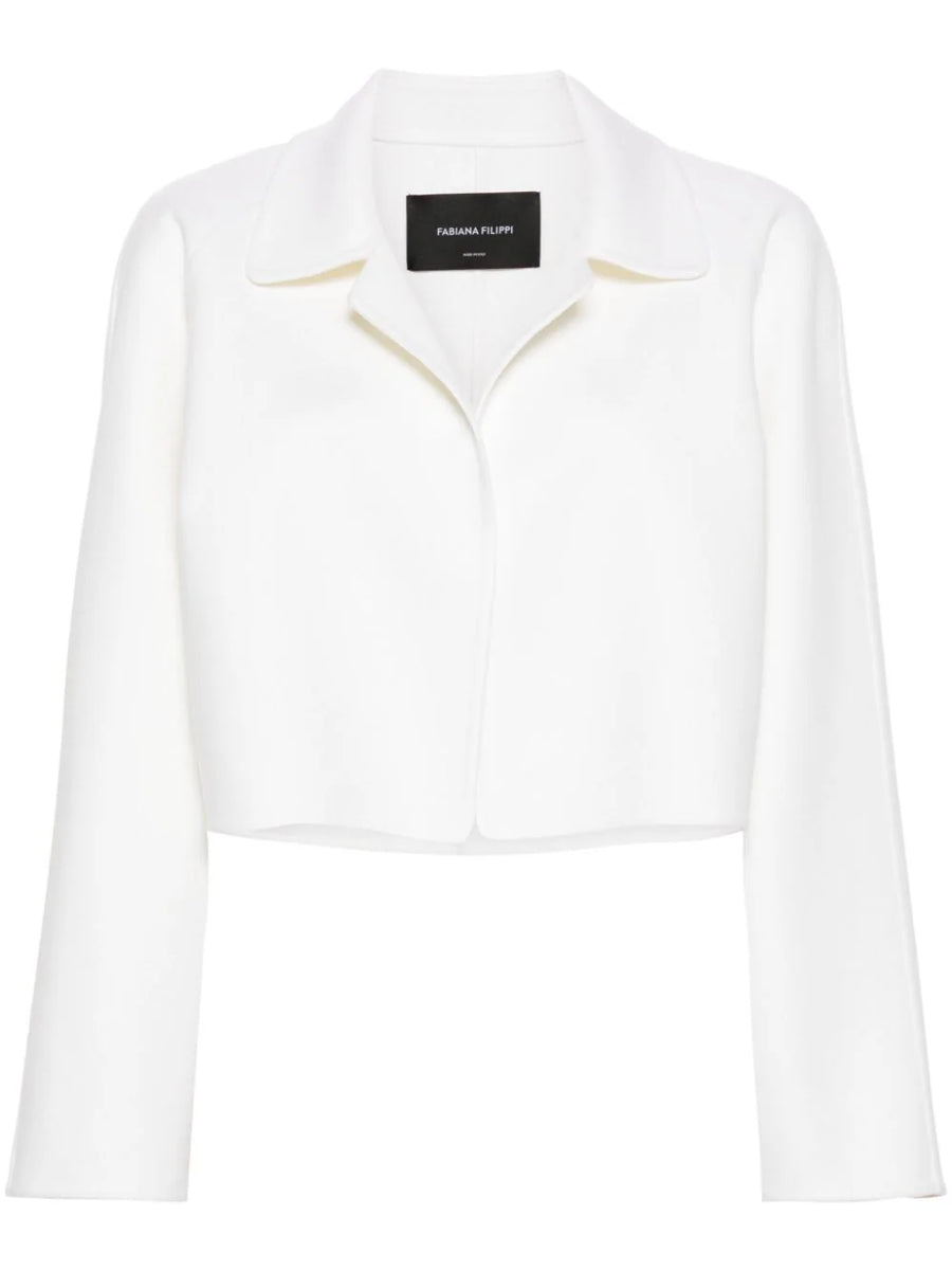 Fabiana Filippi Virgin Wool 95% jacket in white
