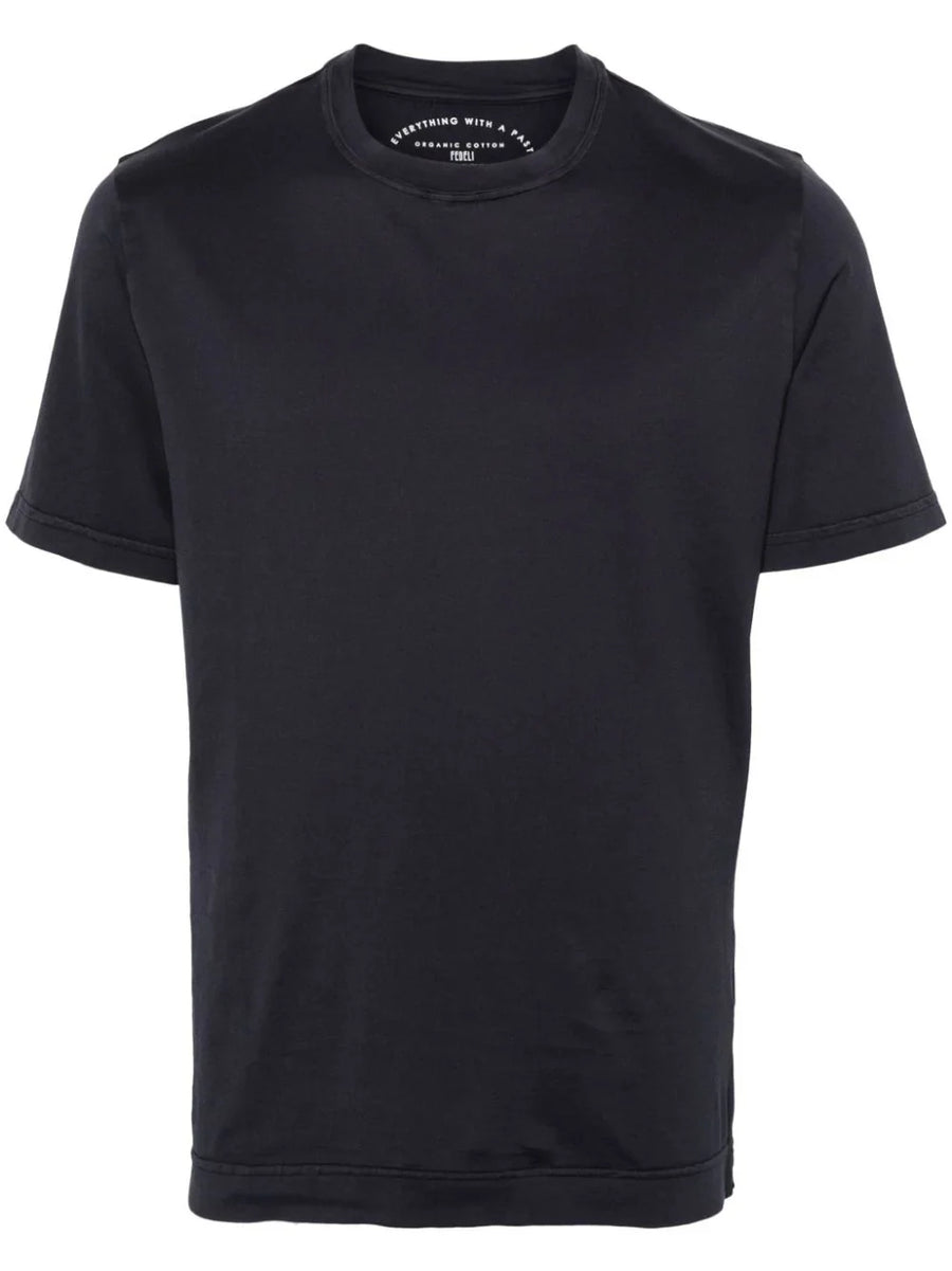 Fedeli Cotton 100% t-shirt in navy