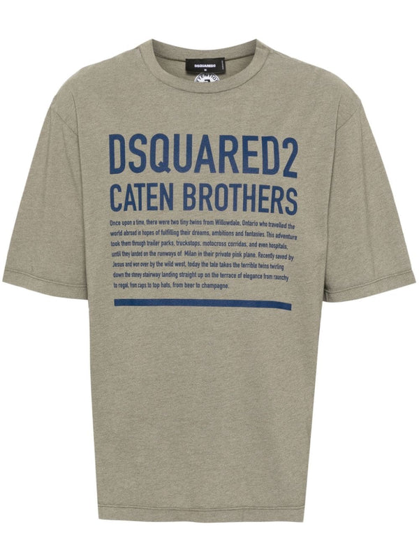 Dsquared2 Cotton 50% t-shirt in olive green
