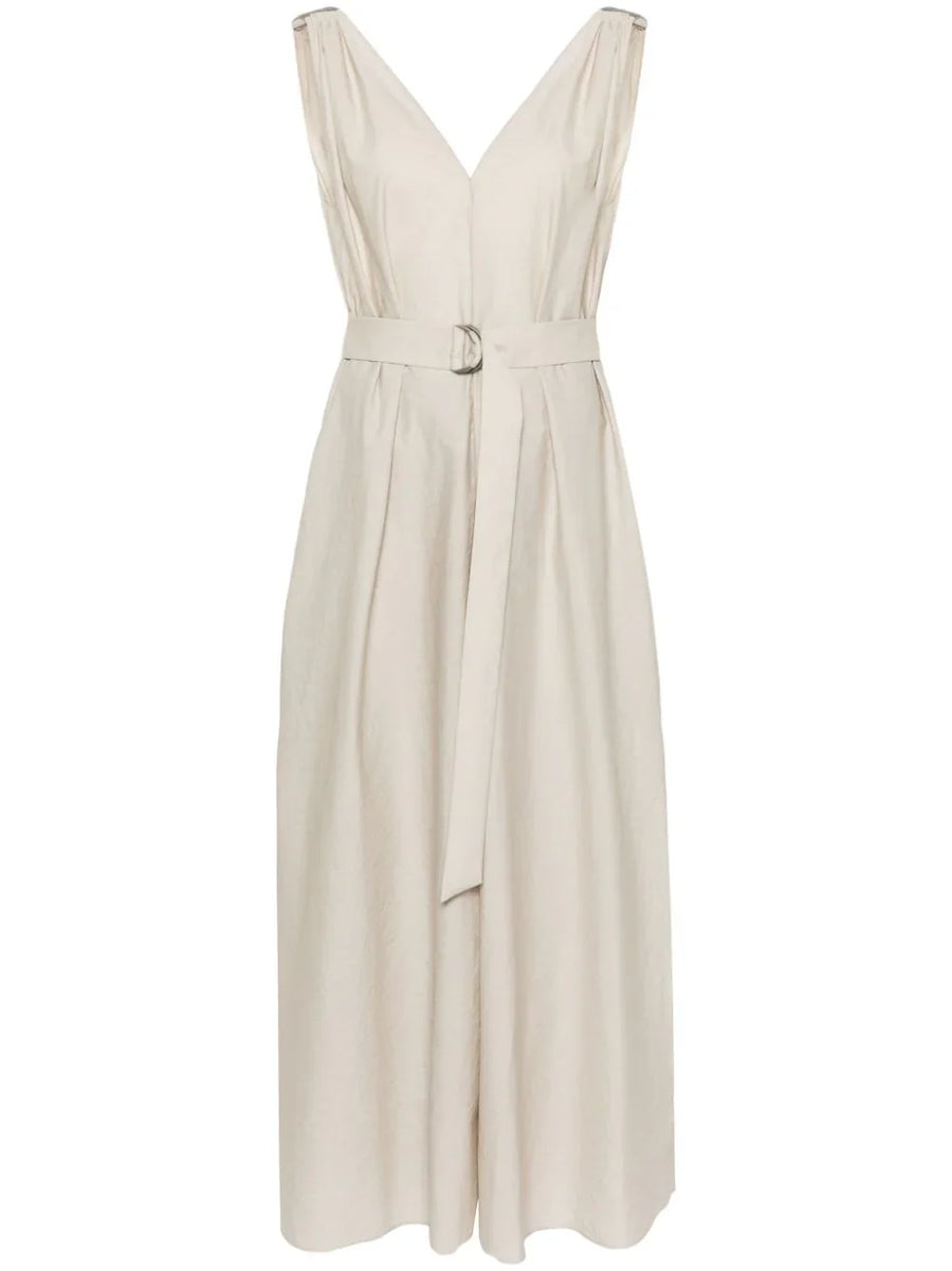 Brunello Cucinelli Outer: Cotton 75% dress in beige