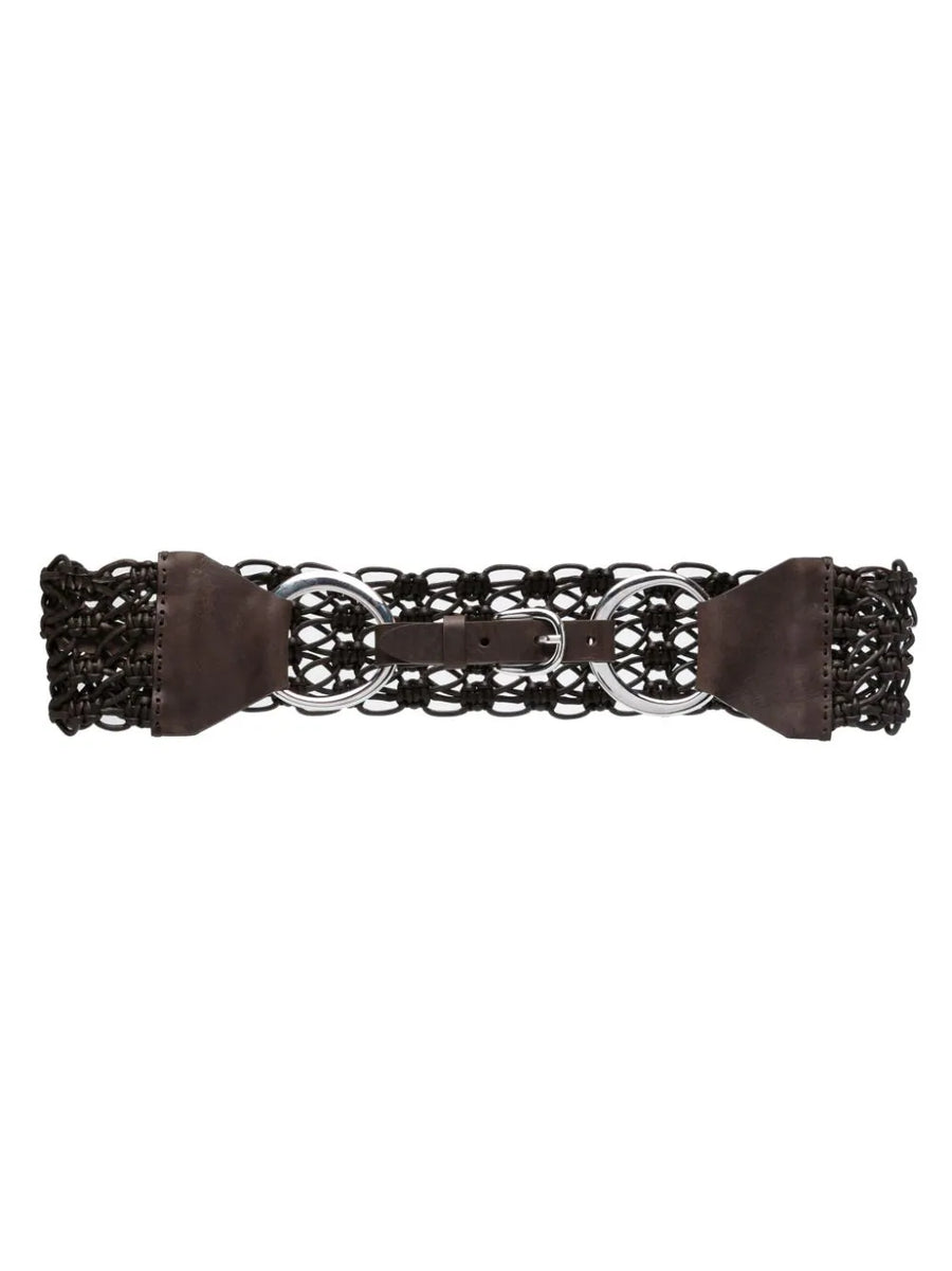 Eleventy Calf Leather 100% belt in brown