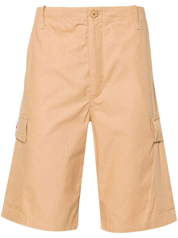 Kenzo Cotton 100% (Lining) cargo shorts in caramel