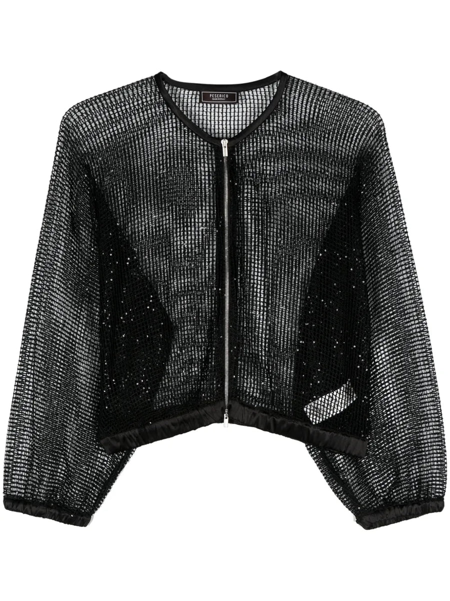 Peserico Silk 97% jacket in black