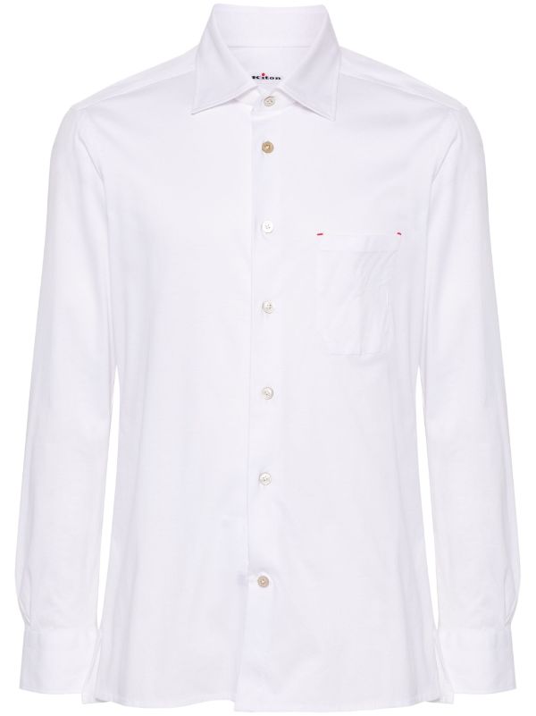 Kiton Cotton 100% shirt in white
