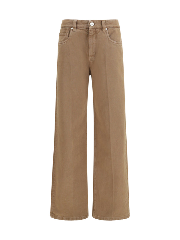 Brunello Cucinelli 100% Cotton jeans in beige