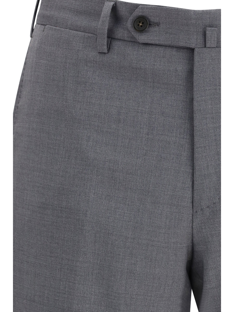Trousers Tokyo Fit Grey Fleece Wool (ovis Aries)