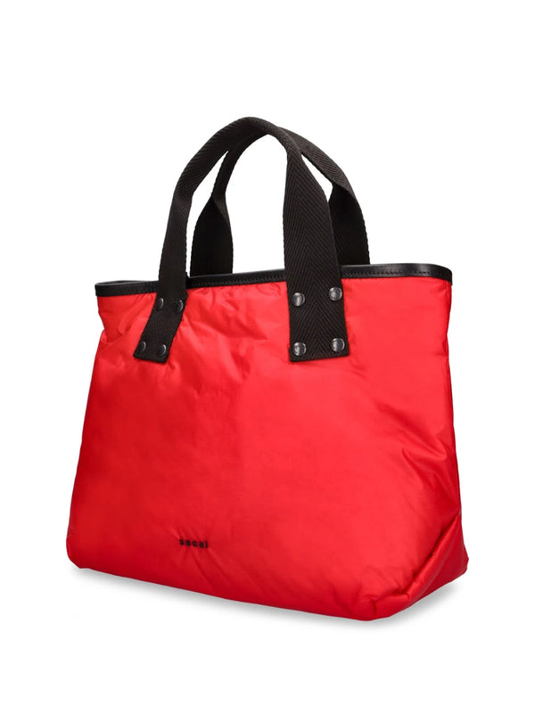 Sacai Nylon tote bag in red