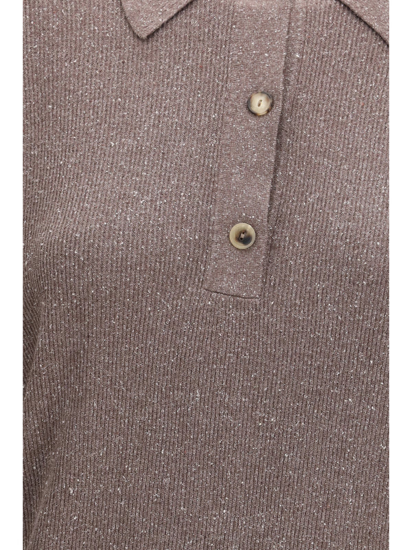 Long-Sleeve Silk Sweater Beluga