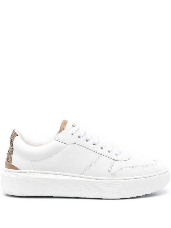 Herno Outer: Calf Leather 100% sneaker in white